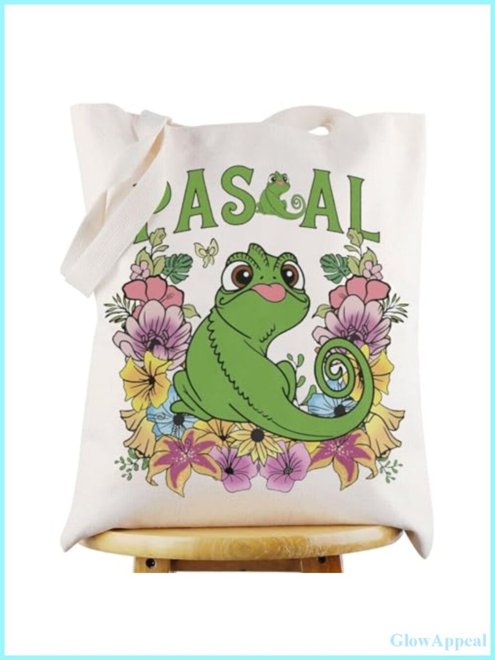 Waterproof Canvas Tote Bag with 3D Cartoon Print Shoulder Bag for Shopping